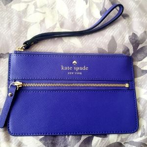 Kate Spade Purple and Gold Wristlet- Like NEW!